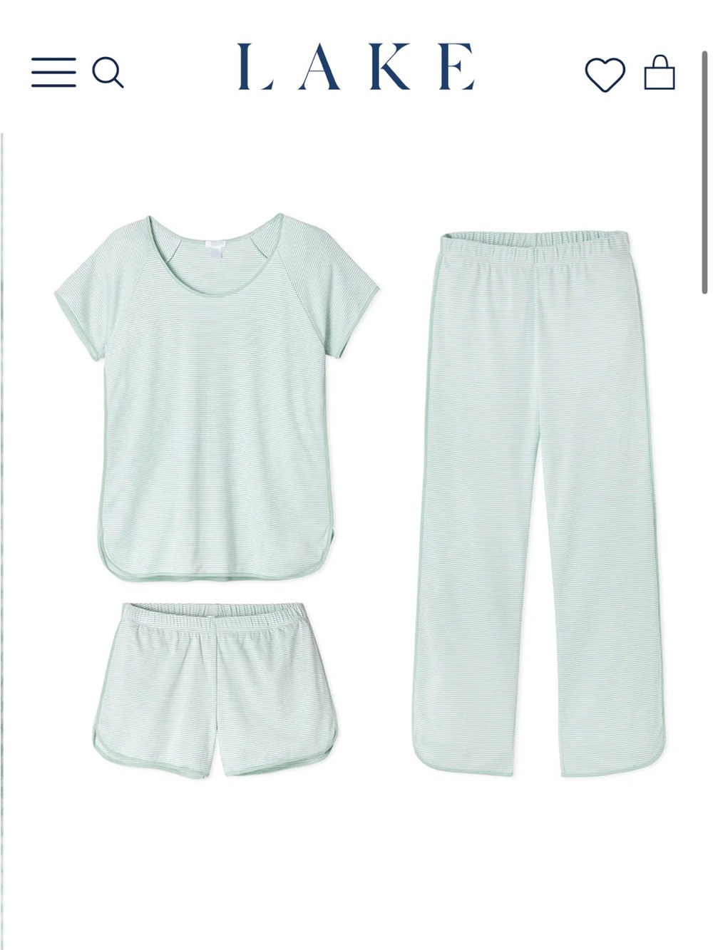 LAKE Pajamas set of 3